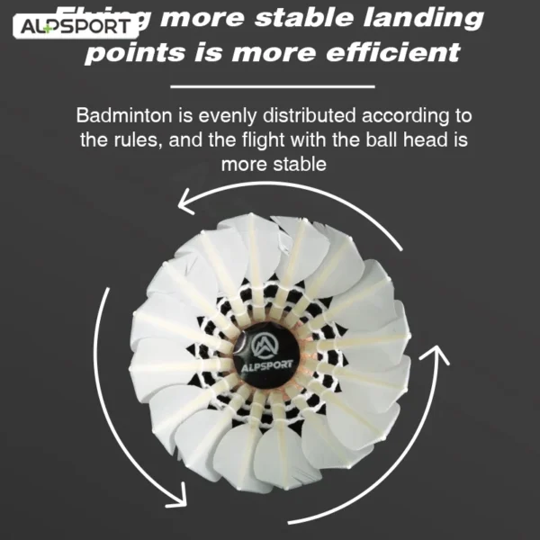 Sb923cd87be2f4bc487715c36941ac117s.webp Alpsport 303 3/6/9 tubes White Goose Feather Badminton TraAlpsport ining ball Smooth Speed Outdoor Sports Equipment Shuttlecock