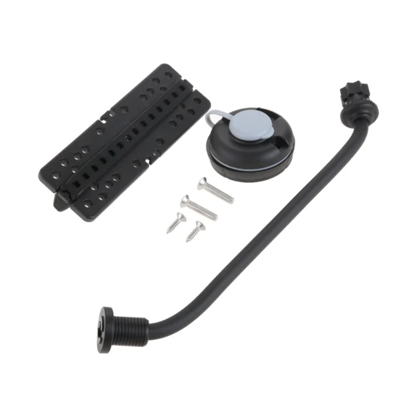 1pc Kayak Electronic Fish Finder Mount Base 360 Degree Swivel Fishfinder GPS Plate Rotating Boat Supporter Black Nylon