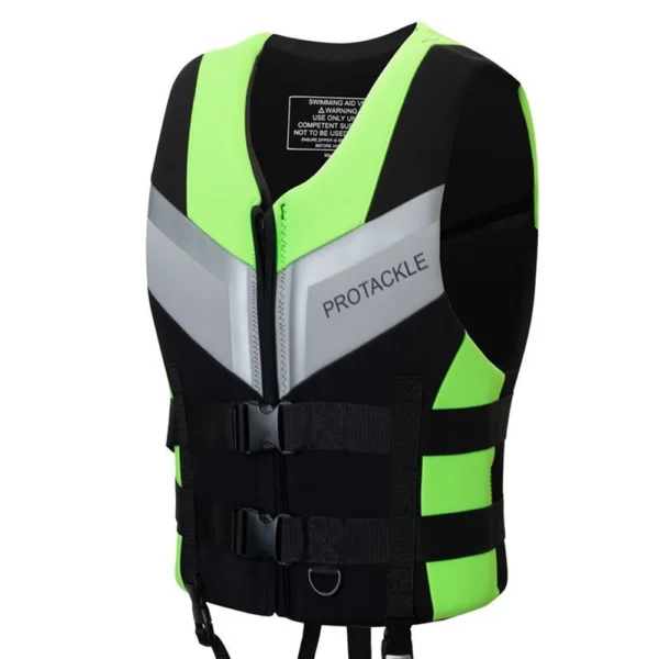 Sbbe9aa82f2a14071b601eca4430f8341P.webp Neoprene Sea Life Jacket Adults Men Buoyancy Drifting Safety Vest Buckle Floating Foam Surfing Sailboard Racing Boats Kayaks