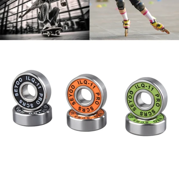 8PC bearings ILQ-11 high-speed bearings are suitable forskateboard long board inline roller skates and ice skates with low noise