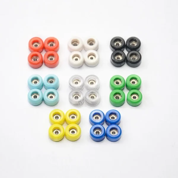 4Pcs Urethane CNC Bearing Wheel For Fingerboard Professional PU+Metal Mini Finger Skate Board Wheels