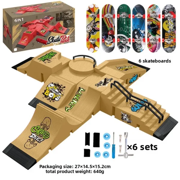 Sc3b747fb43b447408a2005d36150d10cs.webp Professional Finger Skateboard DIY Skateboard Park Ramp Accessories Technology Deck Scene Venue Combination Toys Small Gifts