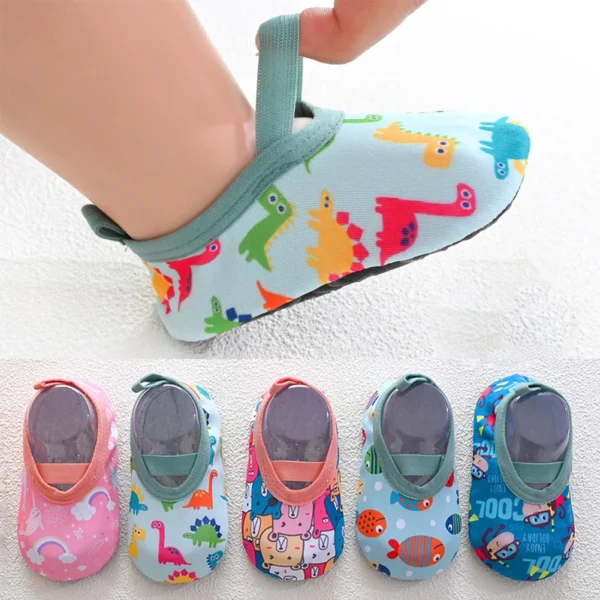 Kids Quick Dry Non-Slip Barefoot Shoes Beach Seaside Water Shoes Outdoor Aqua Socks for Boy Girl Soft Surfing Swimming Shoes