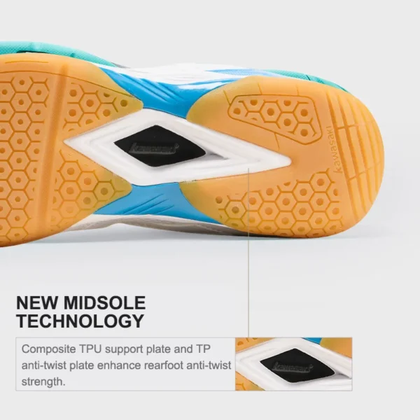 Sc60e7225a6c74a969a98ff74a2658814a.webp Kawasaki Shoe Men's Sneakers K1B50-C32023&C32011 Anti Twist Technology Professional Table Tennis Badminton Shoes Man Trainers