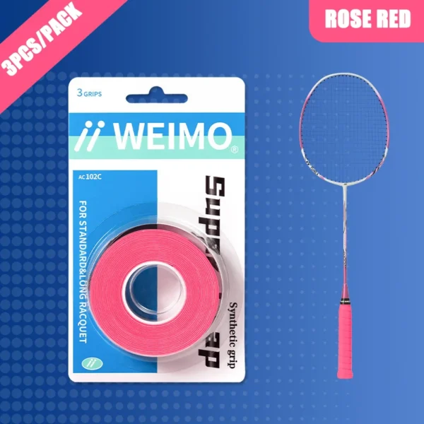 Sd0d8cfe71dce4bca83d3dd1f33a12ac9N.webp 3pcs/Pack Badminton Hand Rubber Wrap Around Handle With Anti-Slip Sweatband Grip Handle Leather Badminton Hand Rubber