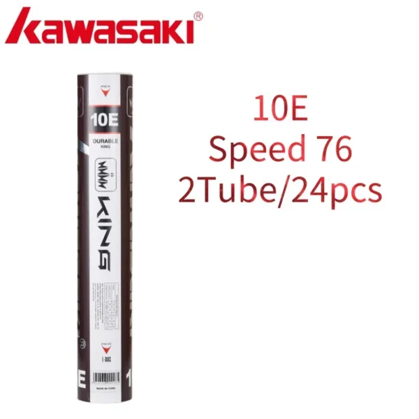 Kawasaki Badminton Ball KING 8E/10E Goose Feather Shuttlecock Badminton for Training Racquet Sport Durable Shuttlecocks