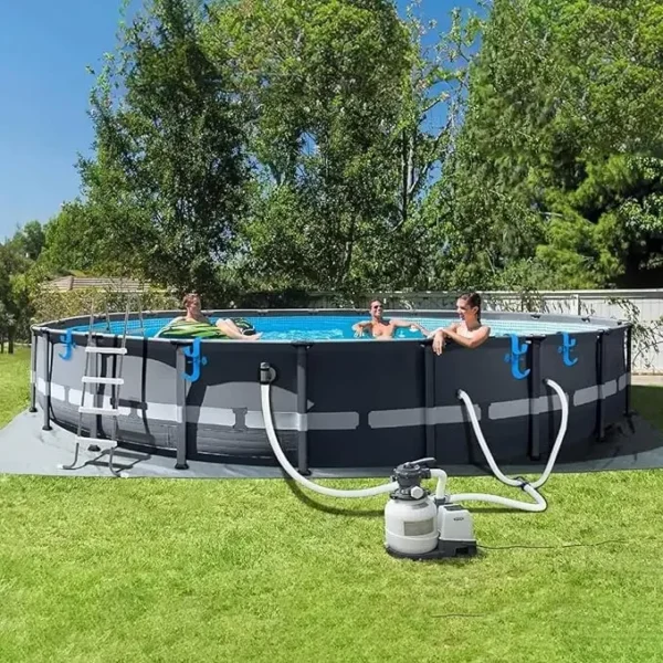 Poolside Pool Leaf Skimmer Net Holder  Above Ground Pool Pole Hange Adjustable Telescopic Swimming Pole Hooks  Accessories