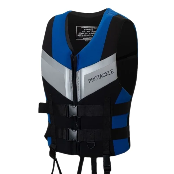 Sdf2ab5b66bfd419da9e0b31617a8d66dB.webp Neoprene Sea Life Jacket Adults Men Buoyancy Drifting Safety Vest Buckle Floating Foam Surfing Sailboard Racing Boats Kayaks