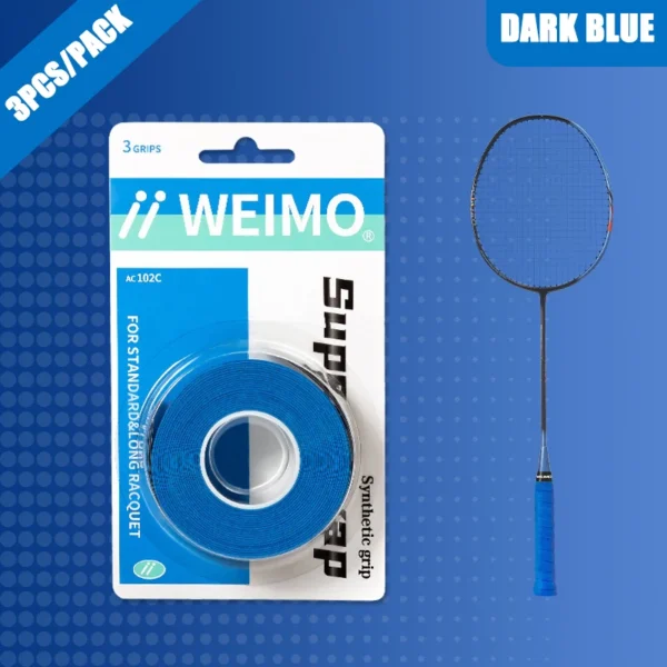 Sdfaeceff2bff45129e4acde719a73fc1Y.webp 3pcs/Pack Badminton Hand Rubber Wrap Around Handle With Anti-Slip Sweatband Grip Handle Leather Badminton Hand Rubber