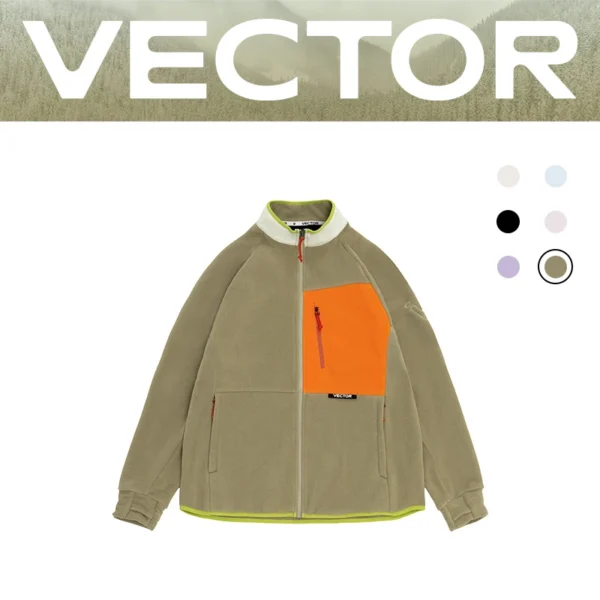 Se488e298934b4e80b8942937dfedc90cF.webp VECTOR Fleece Jacket Woman Autumn Winter Warm Coats Men Clothing 2023 Contrast Sleeve Sweatshirt Coats Color Outdoor Jakcets