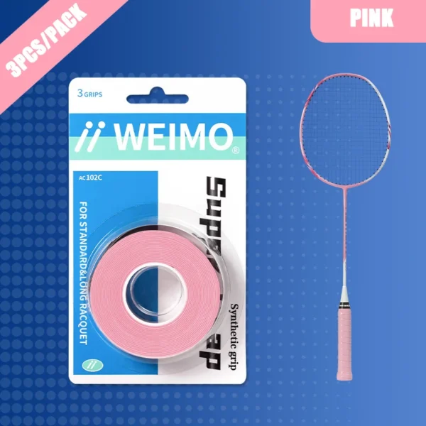 Se625ca13ea4a46d797ab3bea3b847bced.webp 3pcs/Pack Badminton Hand Rubber Wrap Around Handle With Anti-Slip Sweatband Grip Handle Leather Badminton Hand Rubber