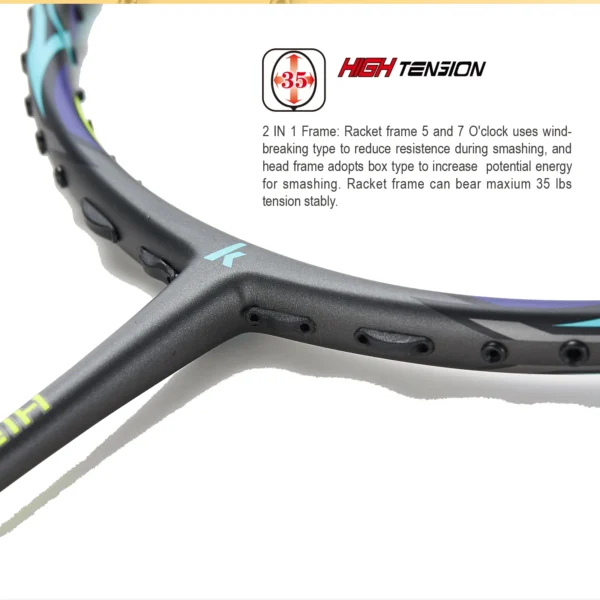 Sf4ab252e69a34d4e939f60fe94c6a970r.webp Kawasaki Badminton Racket New Professional HIGH TENSION 35LBS 100% Graphite Badminton Racquet HIGH TENSION G30 WITH STRUNG