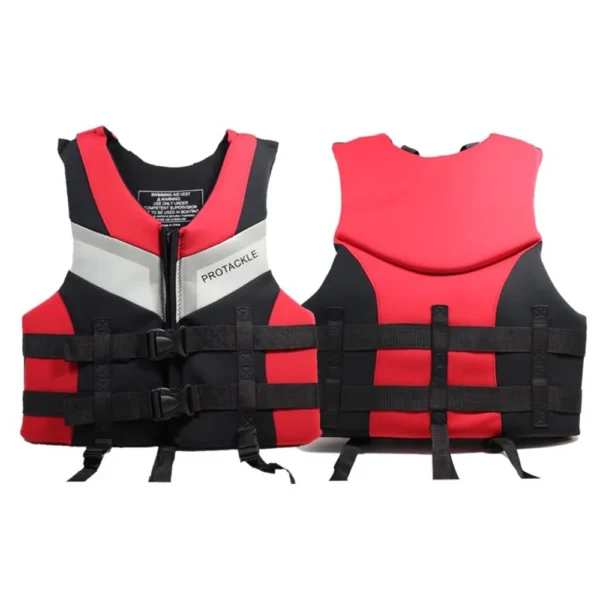 Sfc4a9366618b45c096c0fc025d20004cn.webp Neoprene Sea Life Jacket Adults Men Buoyancy Drifting Safety Vest Buckle Floating Foam Surfing Sailboard Racing Boats Kayaks